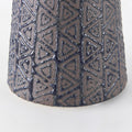 6" Brown Abstract Cylinder Ceramic Table Vase