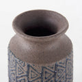 7" Brown Abstract Cylinder Ceramic Table Vase