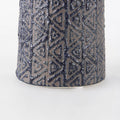 7" Brown Abstract Cylinder Ceramic Table Vase