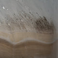15" Blue And Beige Abstract Cylinder Crystal Glass Table Vase
