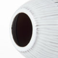 13" Black Gray And White Abstract Cylinder Ceramic Table Vase