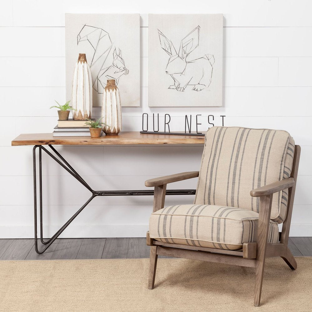 14" Brown And White Abstract Cylinder Ceramic Table Vase