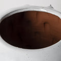 11" White Abstract Cylinder Ceramic Table Vase