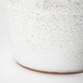 14" White Abstract Cylinder Ceramic Table Vase
