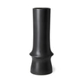 17" Black Abstract Cylinder Ceramic Table Vase