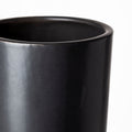 17" Black Abstract Cylinder Ceramic Table Vase
