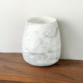 8" Gray Abstract Cylinder Crystal Glass Table Vase