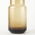 12" Brown Cylinder Crystal Glass Table Vase