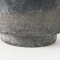 9" Brown And Black Abstract Cylinder Ceramic Table Vase