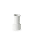 9" White Abstract Cylinder Ceramic Table Vase