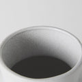 11" White Abstract Cylinder Ceramic Table Vase
