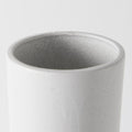 17" White Abstract Cylinder Ceramic Table Vase
