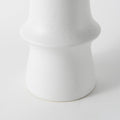 17" White Abstract Cylinder Ceramic Table Vase