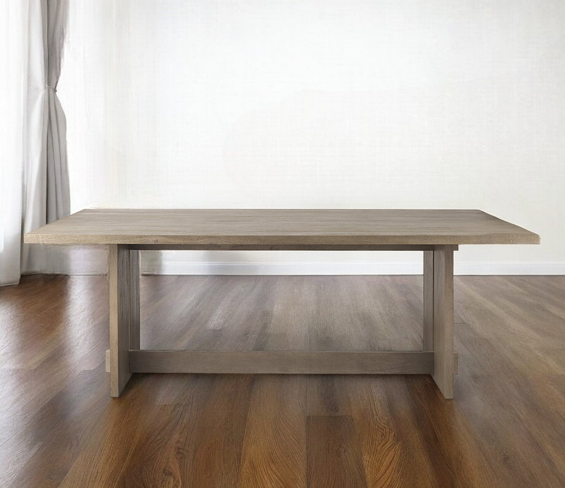 84" Taupe Dining Table