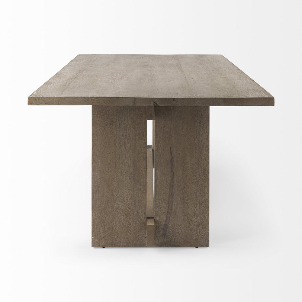 84" Taupe Dining Table