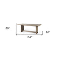 84" Taupe Dining Table