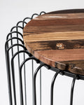 New Modern Round End Table - Rustic Brown 