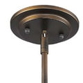 Bronze Metal Hanging Light with Mesh Shade