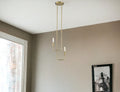 Perret 2-Light Aged Brass Pendant