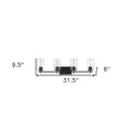 10" Black And Clear Metal Vanity Flush Mounted Sconce