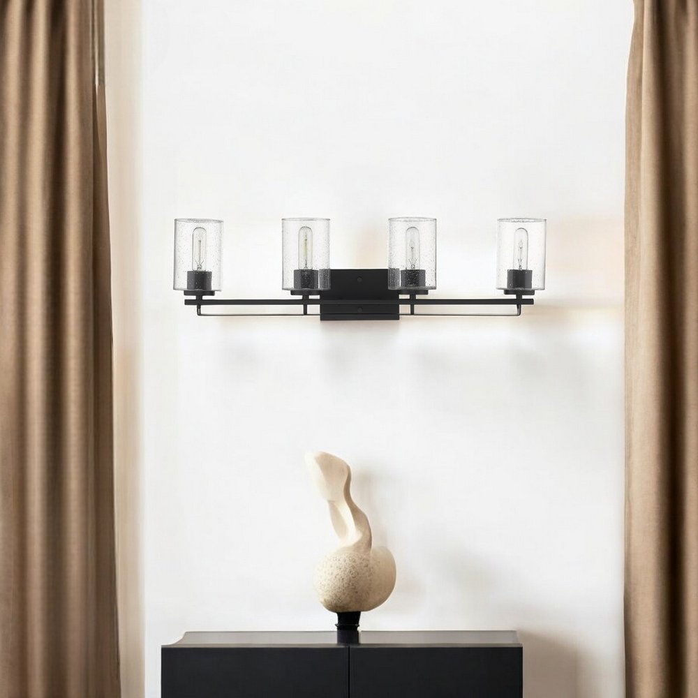 Orella 4-Light Matte Black Sconce