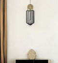 Gold and Black Metal Cage Wall Sconce