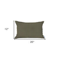 Yellow Houndstooth Lumbar Throw Pillow