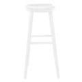 29" White Manufactured Wood Backless Bar Height Bar Chair