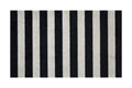 2' X 4' Black and Tan Wide Stripe Washable Floor Mat
