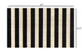 2' X 4' Black and Tan Wide Stripe Washable Floor Mat