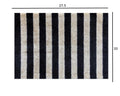 2' X 3' Black and Tan Wide Stripe Washable Floor Mat