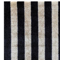 2' X 3' Black and Tan Wide Stripe Washable Floor Mat