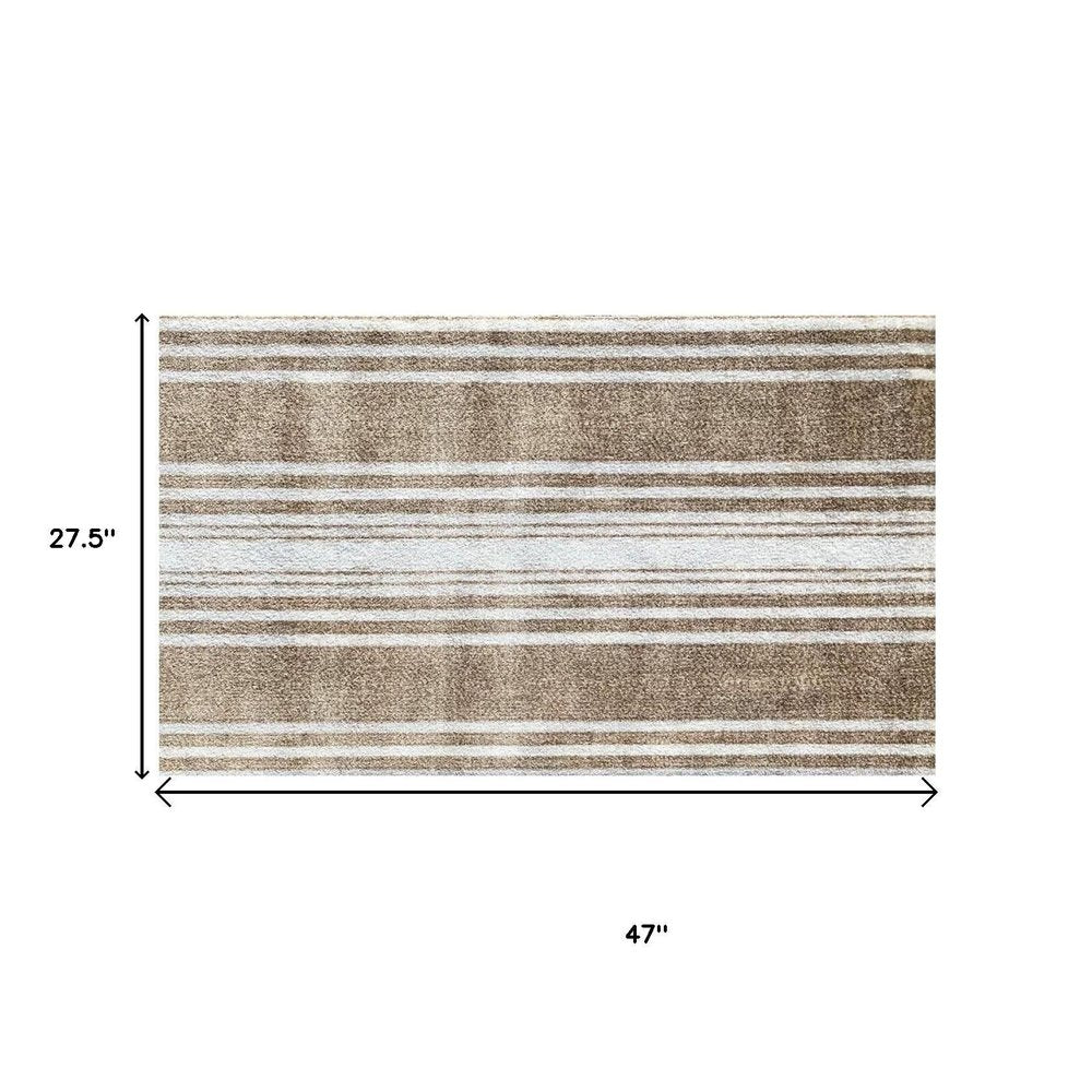 2' X 4' Sandy Shores Regatta Stripe Washable Floor Mat