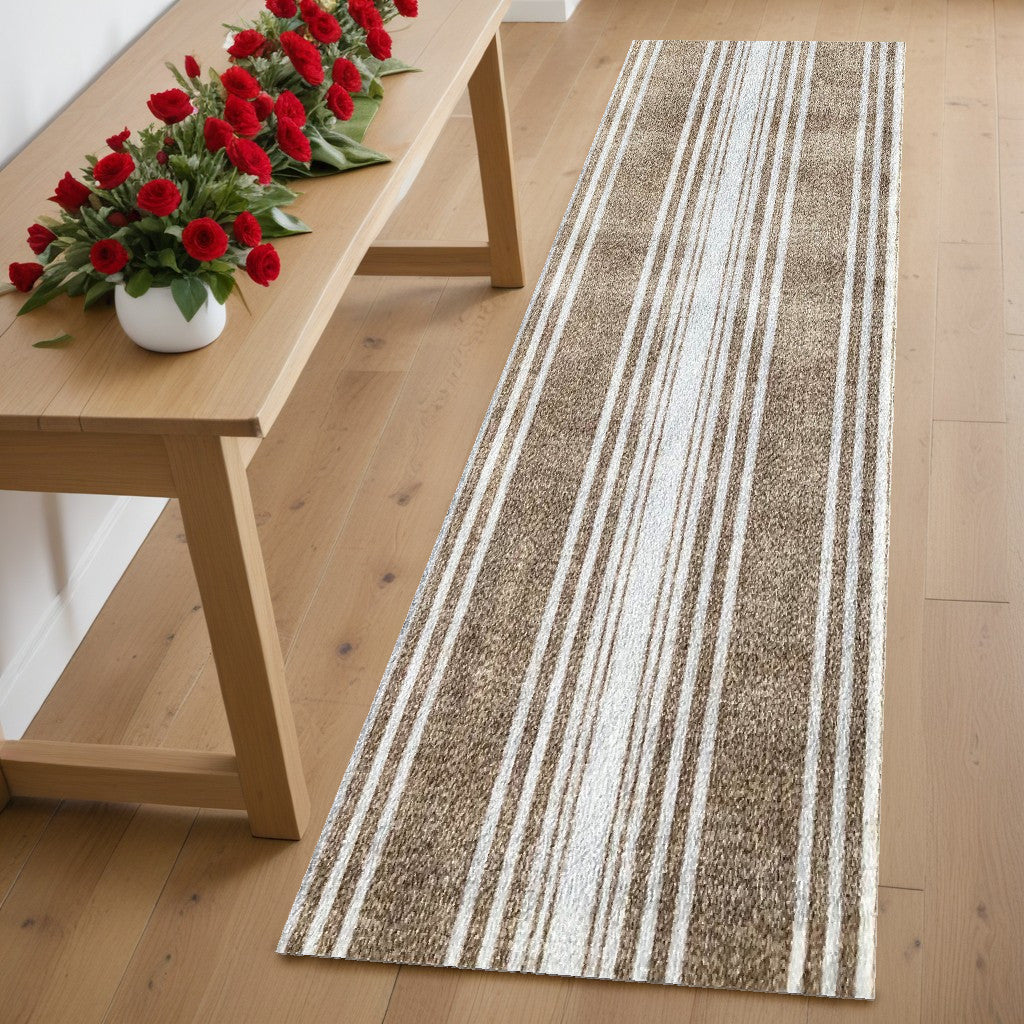 2' X 6' Sandy Shores Regatta Stripe Washable Runner Rug