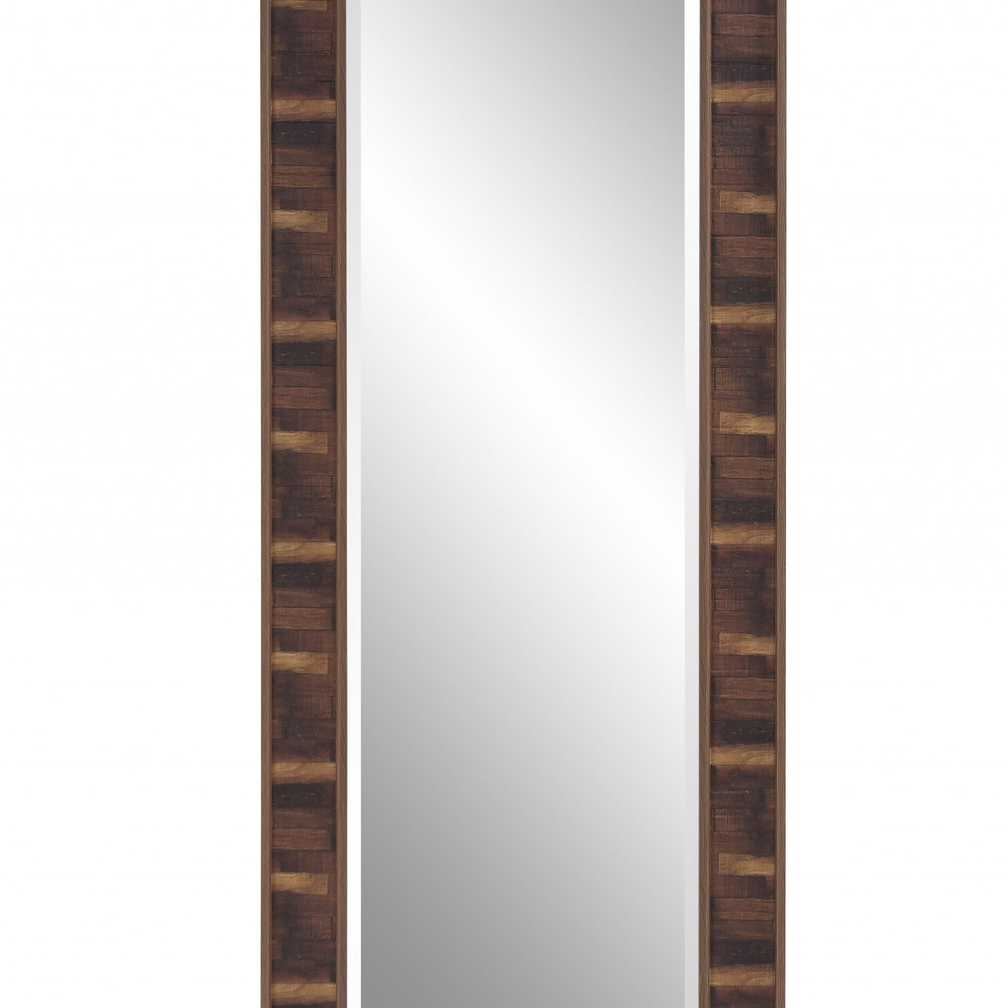 60" Gray Plastic Framed Full Length Hanging Mirror