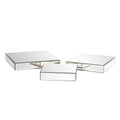 Set of Three Mirrored Rectangular Display Platforms