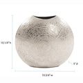 10" Silver Cylinder Aluminum Table Vase