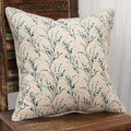 Teal Tiny Floral Buds Throw Pillow