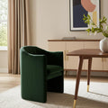 Green Upholstered Velvet Dining Arm Chair