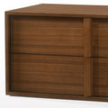 19" Solid Wood and Wood Two Drawer Nightstand