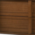 19" Solid Wood and Wood Two Drawer Nightstand