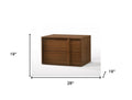 19" Solid Wood and Wood Two Drawer Nightstand