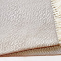 70" X 55" Gray And White Herringbone Cotton Blend Woven Throw Blanket with Tassels