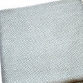 70" X 55" Sky Blue And White Cotton Blend Woven Herringbone Plush Throw Blanket with Tassels
