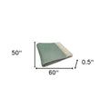 50" X 60" Green And Ivory Woven Herringbone Plush Throw Blanket with Tassels