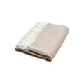 50" X 60" Light Brown Woven Herringbone Plush Throw Blanket with Tassels
