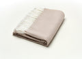 50" X 60" Light Brown Woven Herringbone Plush Throw Blanket with Tassels