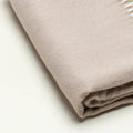 50" X 60" Light Brown Woven Herringbone Plush Throw Blanket with Tassels