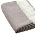 50" X 60" Taupe Woven Herringbone Plush Throw Blanket