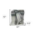 Transitional Gray and White Woven Handloom Throw